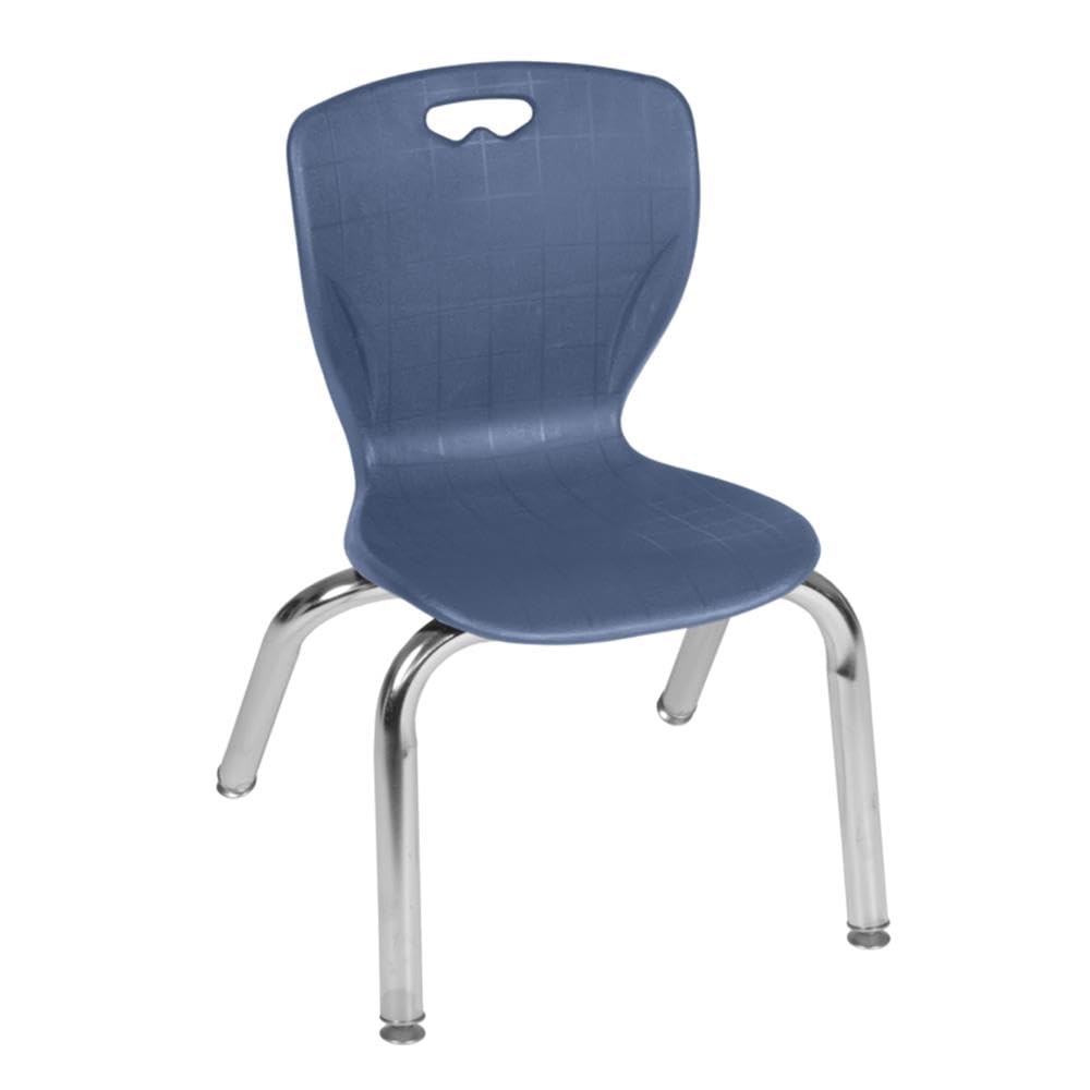 48" Round Mobile Table with 4 Navy Blue Chairs E9621