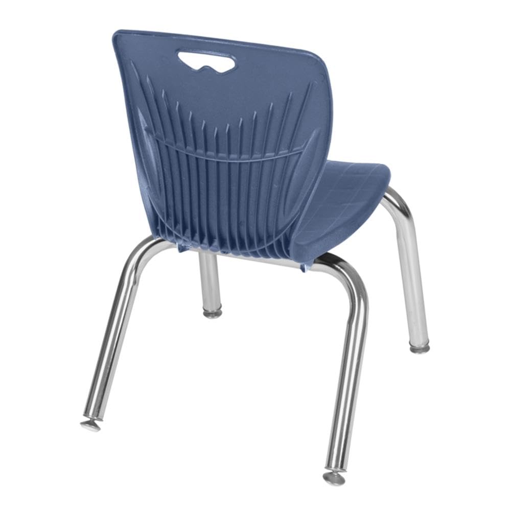 48" Round Mobile Table with 4 Navy Blue Chairs E9621