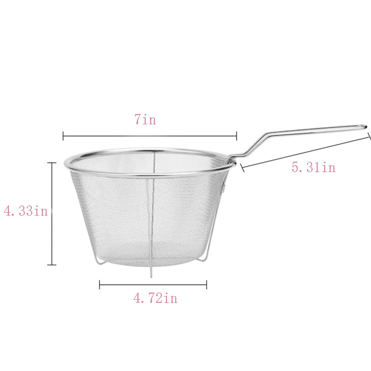 7 inch Stainless Steel Deep Fryer Basket F369533