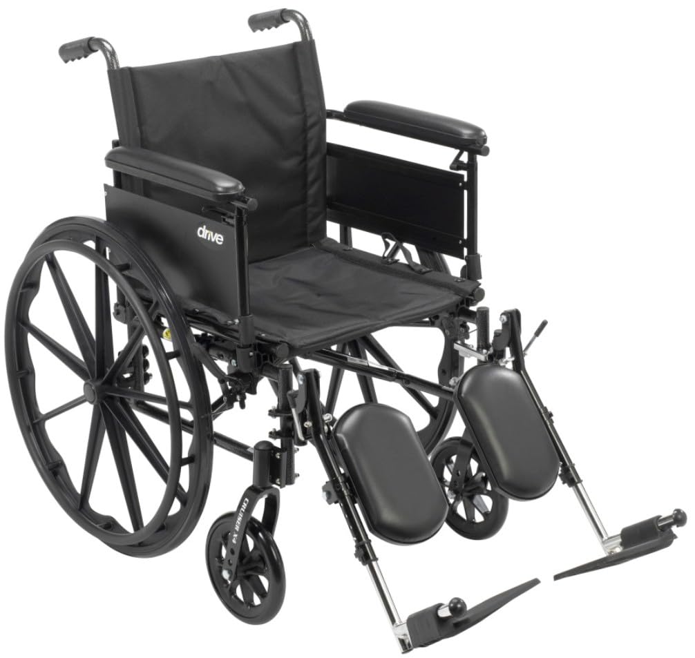 Transport Wheelchair with Full Arms and Elevating Legs R376