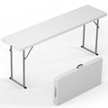 6 ft Narrow Folding Table with Handle & Safety Locks B92679