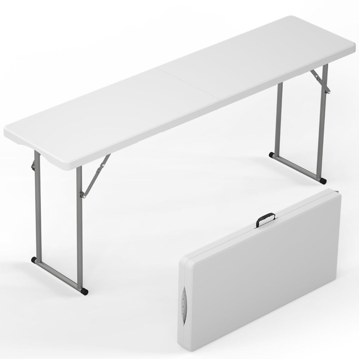 6 ft Narrow Folding Table with Handle & Safety Locks B92679