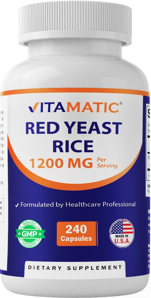 Red Yeast Rice 1200 mg 240 Veg Capsules E36075