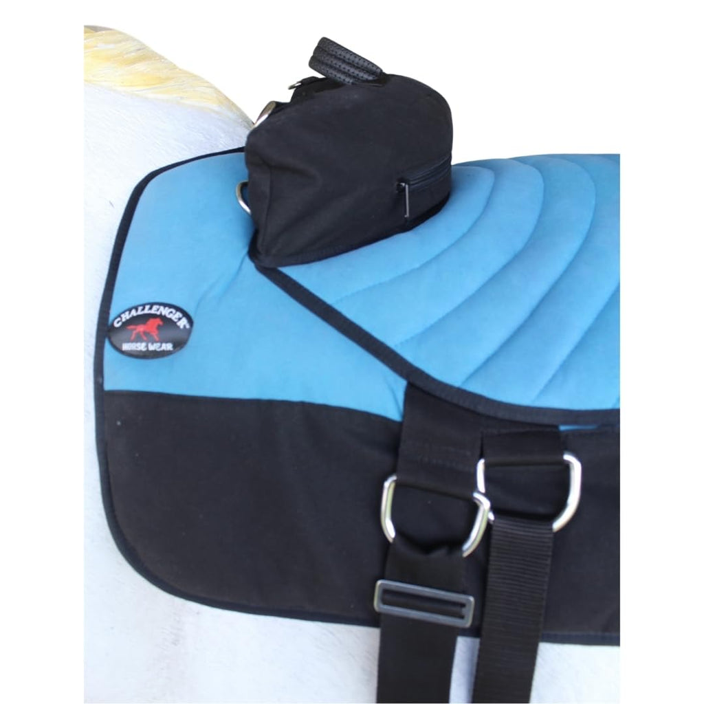 Horse Western Bareback Trail Saddle Pad with Pockets Girth Stirrups Z690572