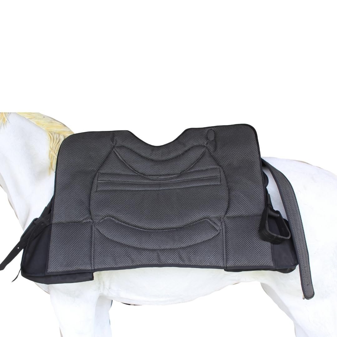 Horse Western Bareback Trail Saddle Pad with Pockets Girth Stirrups Z690572