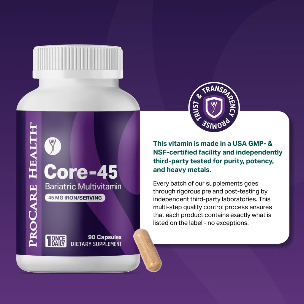 Bariatric Multivitamin 45mg Iron Capsule 30ct J920096