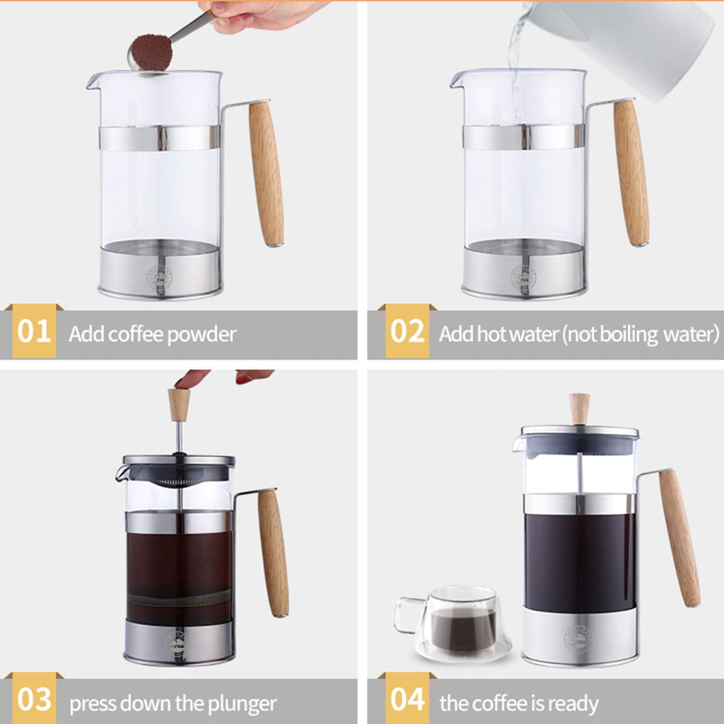 27oz Stainless Steel French Press Coffee Maker E108