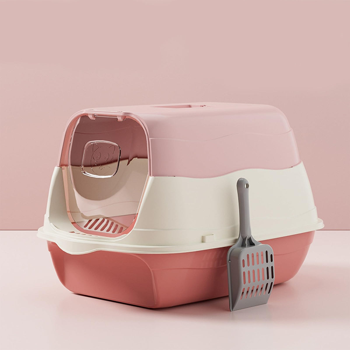 Cat Litter Box with Lid with Litter Scoop V599