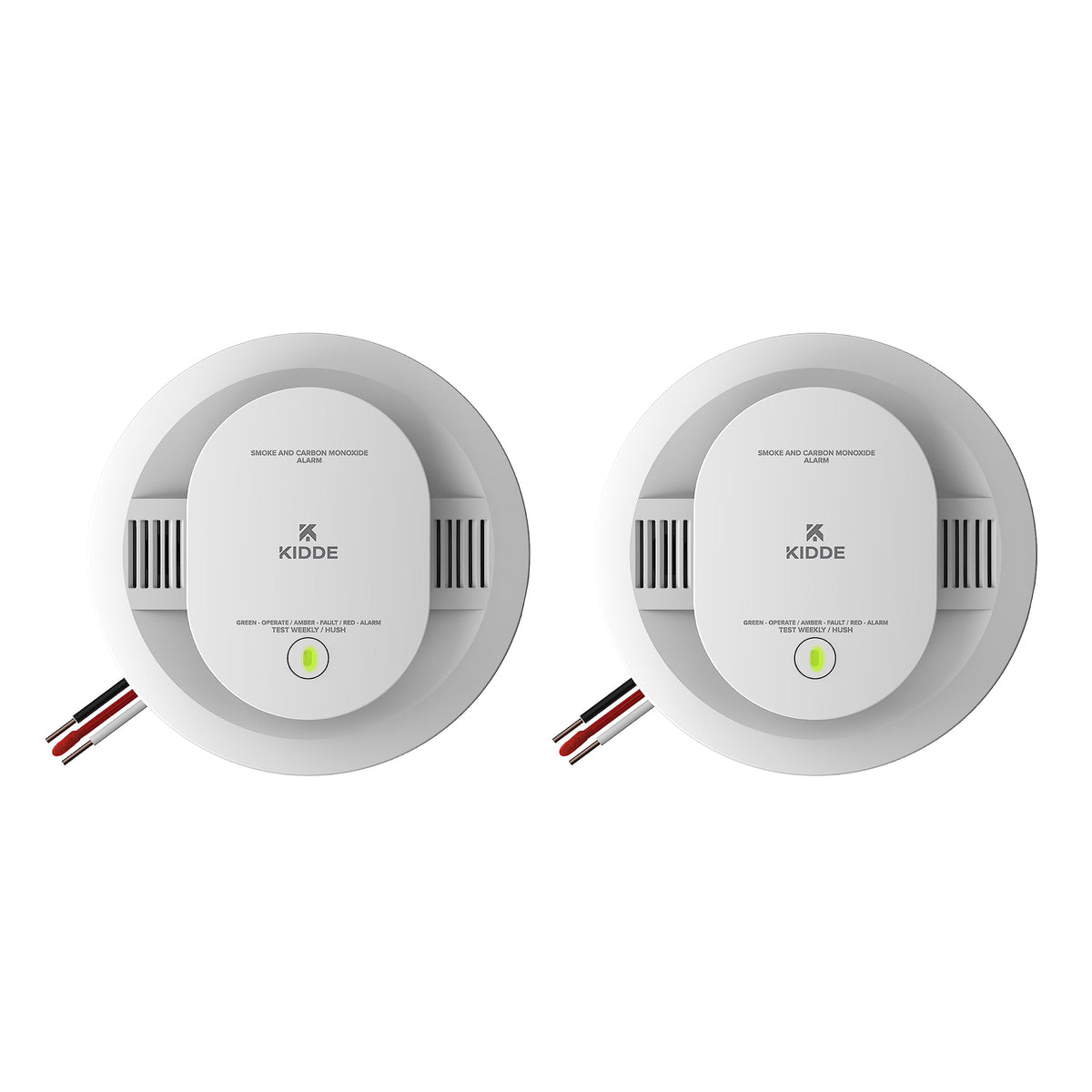 Hardwired Smoke & Carbon Monoxide Detector with Battery Backup, 2 Pack F4141