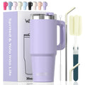 20 oz Insulated Stainless Steel Tumbler with Handle, Lid and Straw D307614