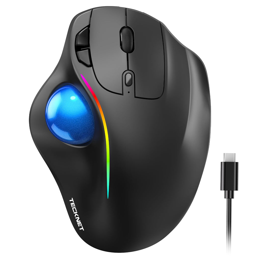 Wireless Bluetooth Ergonomic Trackball Mouse S3270