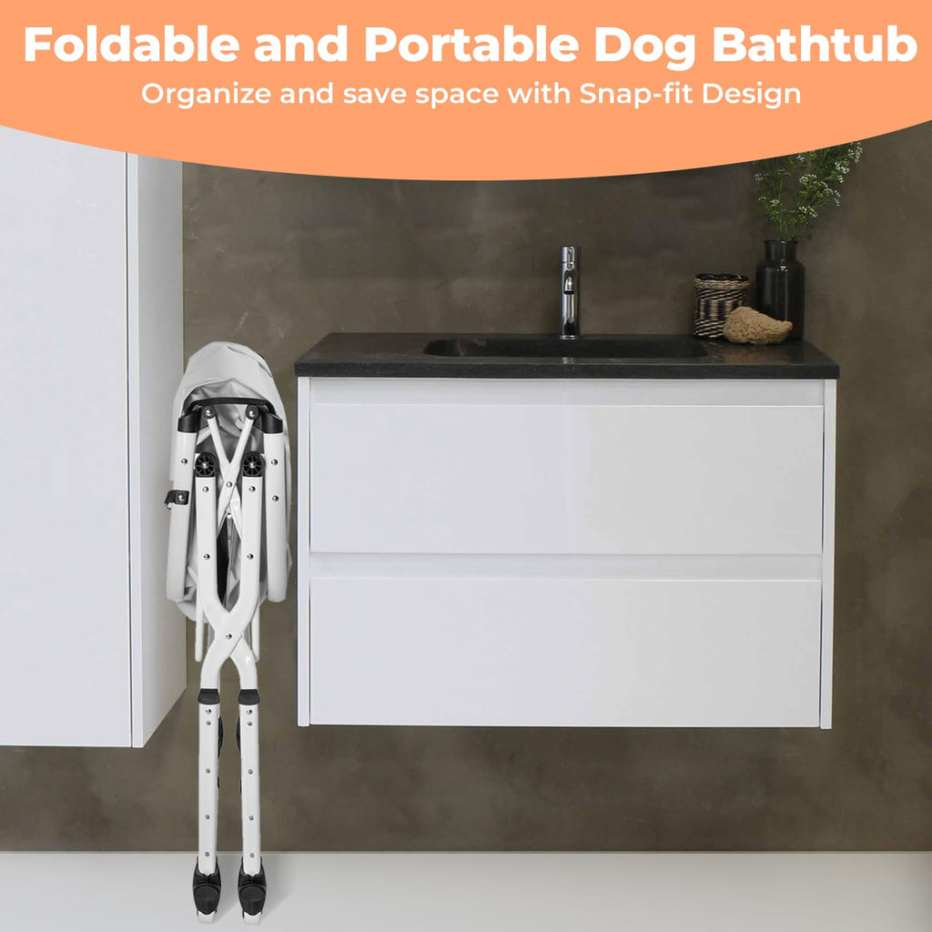 Portable 5 Height Adjustable Dog Bathtub H414
