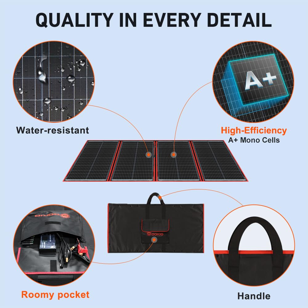 300W Portable Foldable Solar Panel Kit F13402