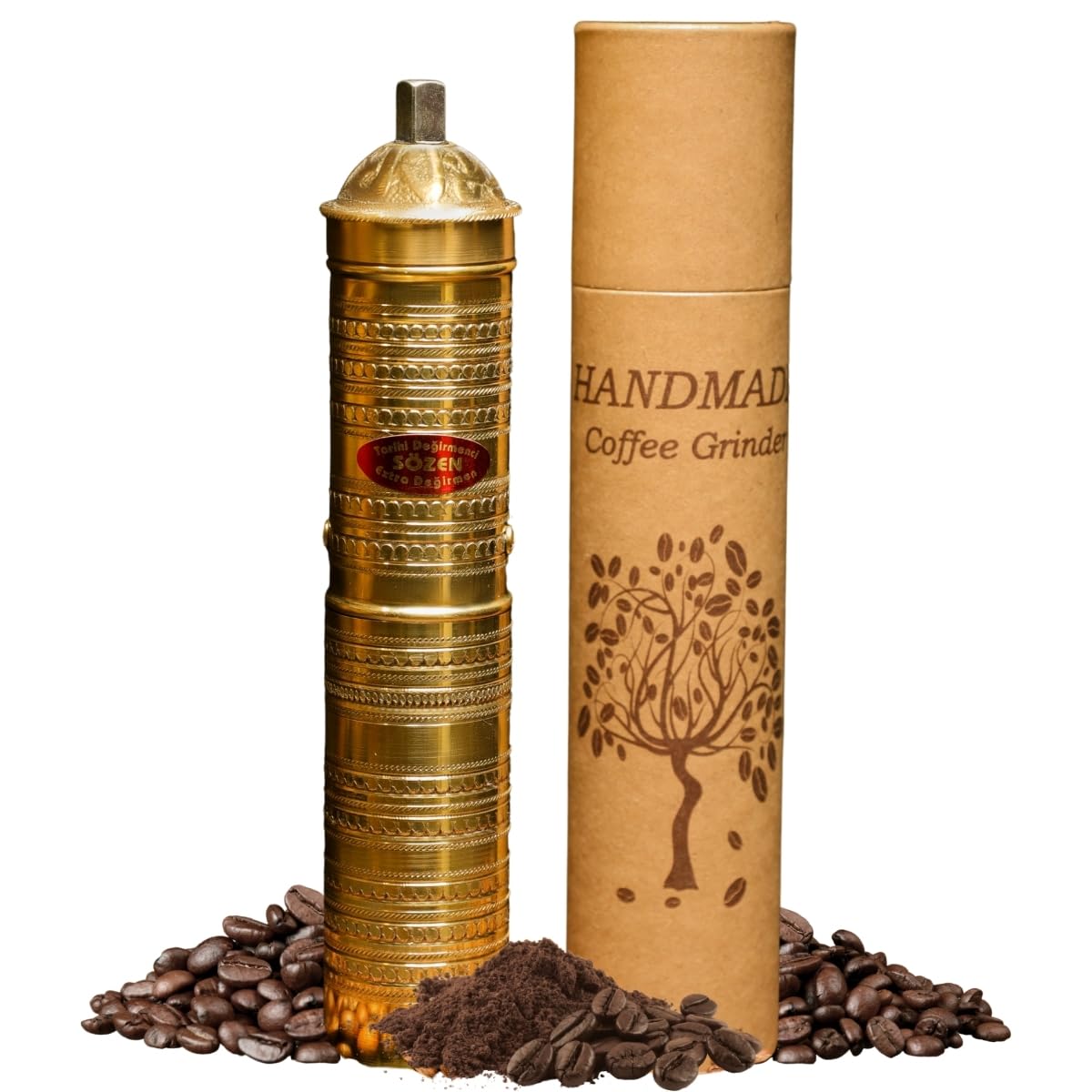 Manual Coffee Grinder Adjustable Hand Crank Burr Mill D2423