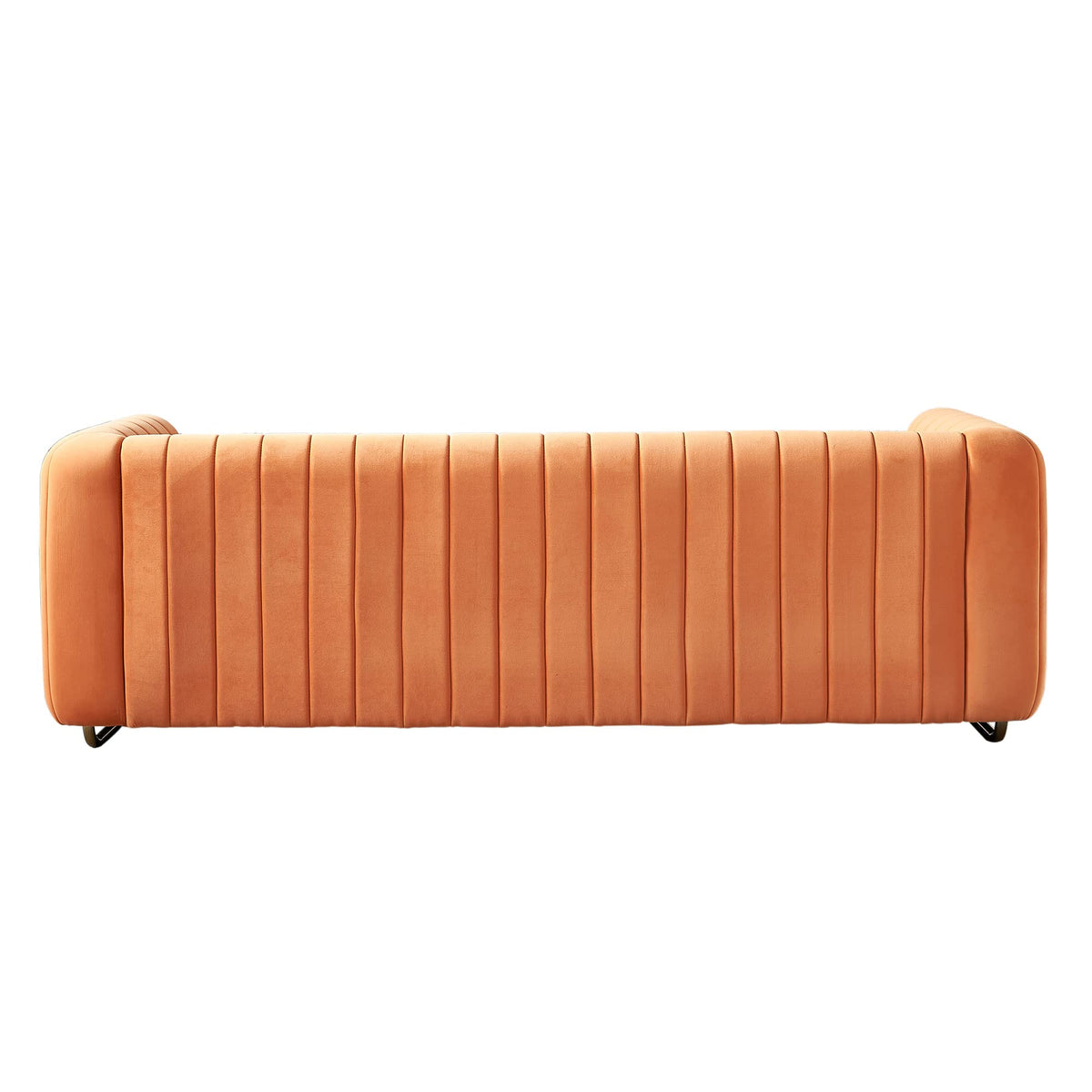 Orange Velvet 3 Seat Sofa C71771