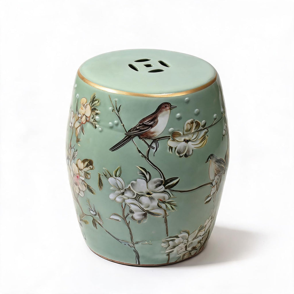 Hand-Painted Blue White Ceramic Garden Stool C28781