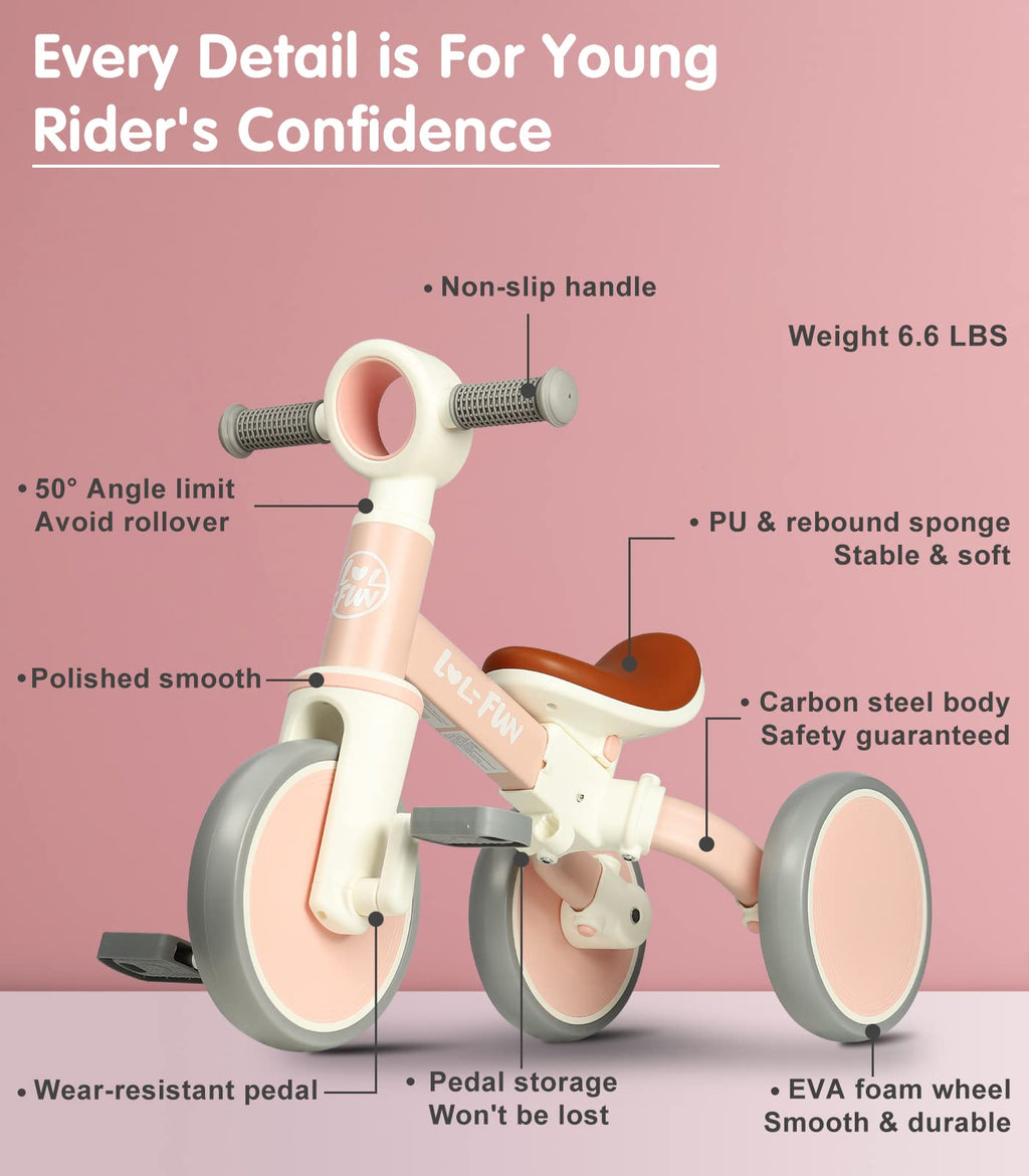 Toddler Balance Bike 4 in 1 Tricycle X25503