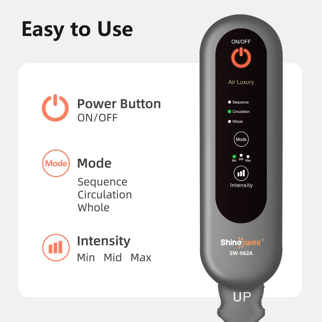 Air Compression Leg Massager with 3 Modes 3 Intensities D22860