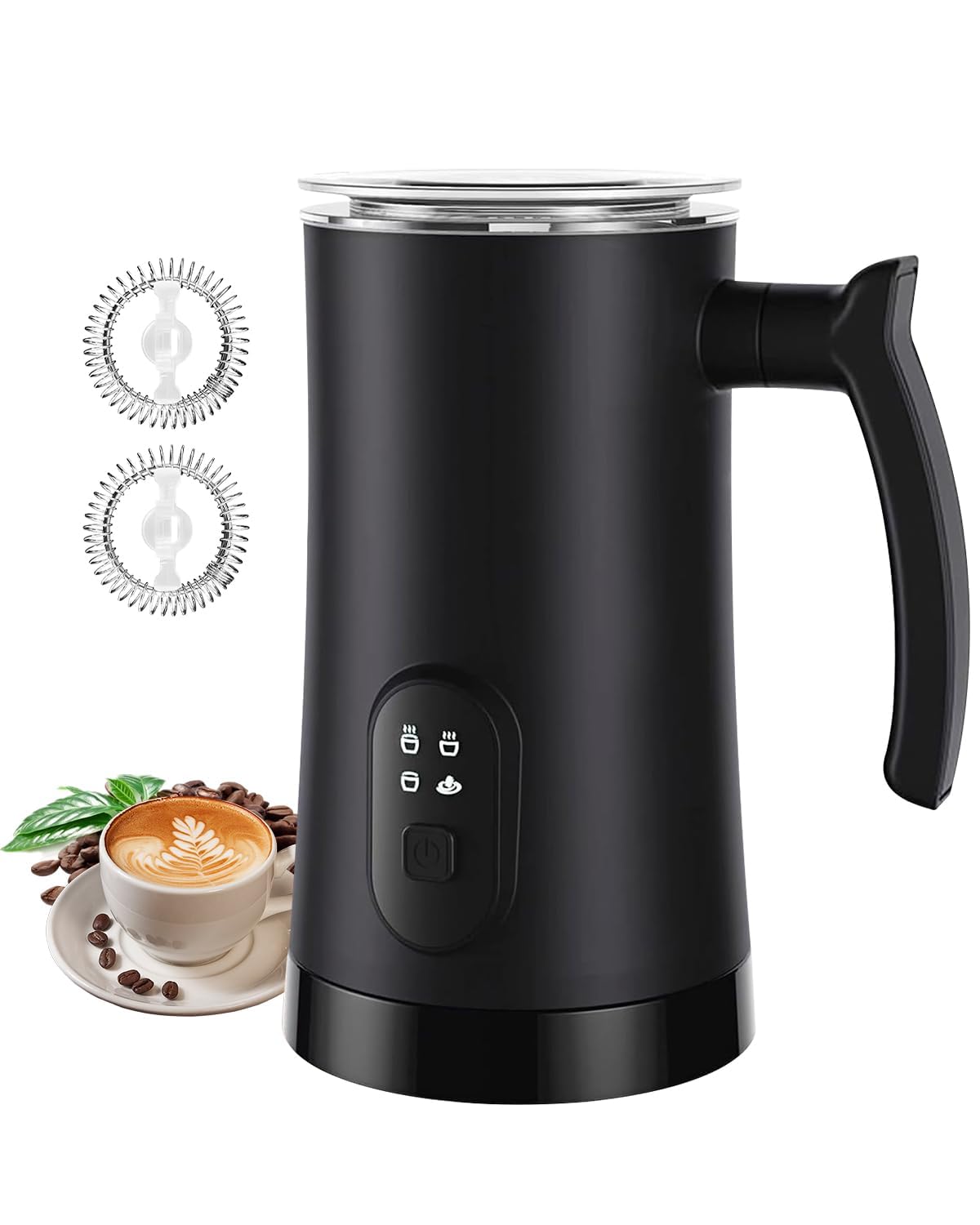 4-in-1 Electric Milk Frother, 350ml Black M932
