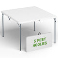 3 ft Square Folding Card Table with Carrying Handle A639