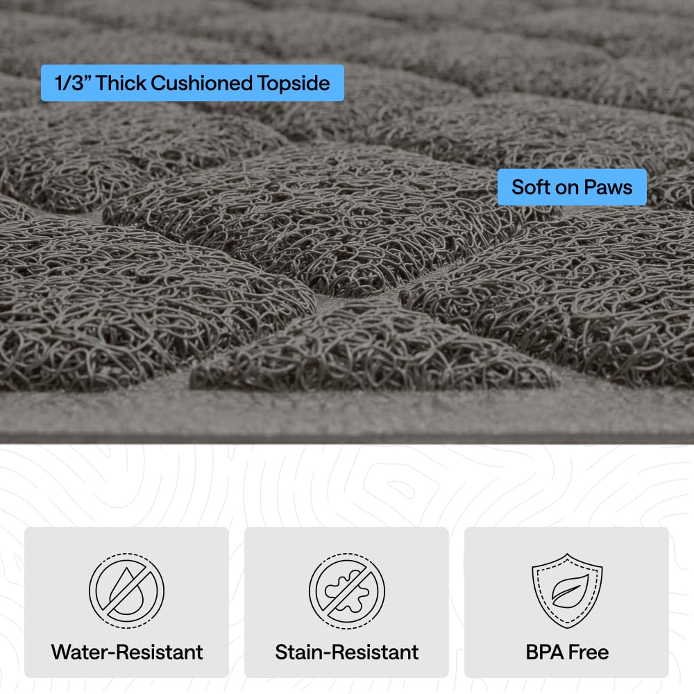 Coiled Mesh Cat Litter Box Mat 30x20 Charcoal E58462