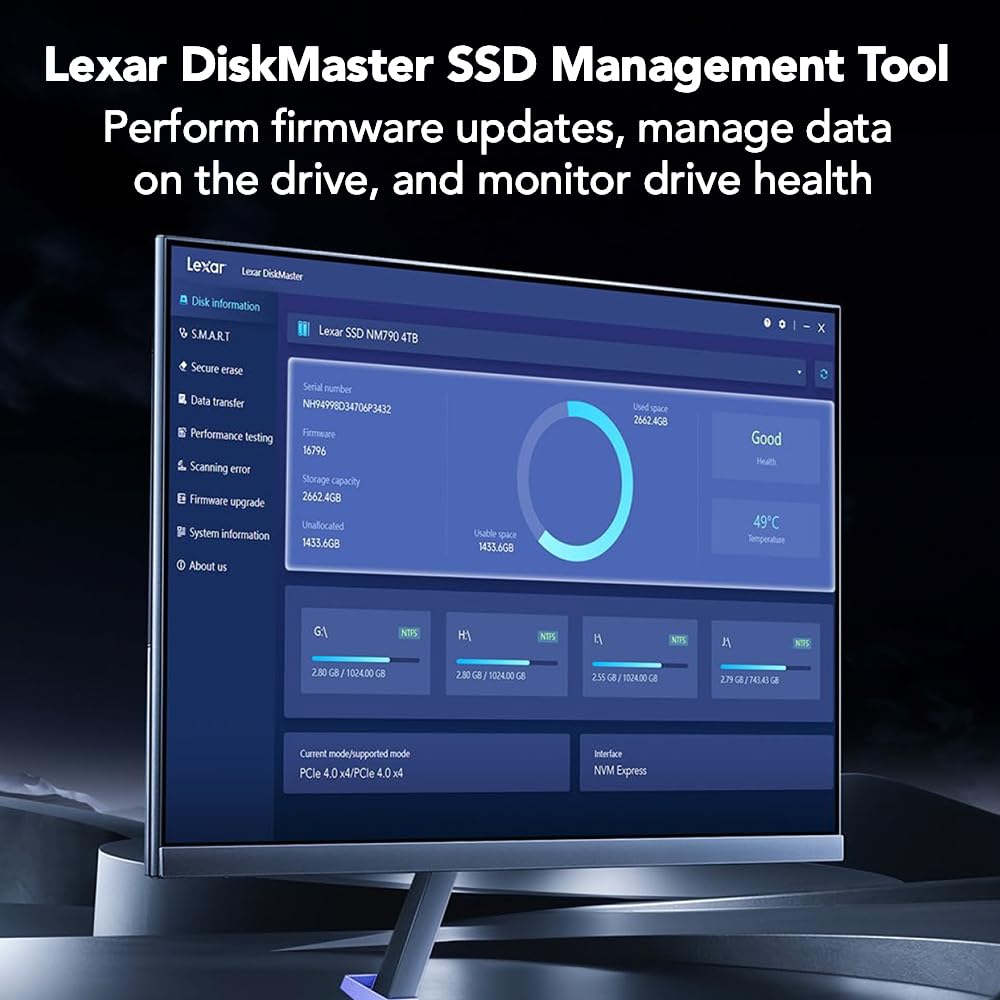 4TB NVMe SSD M.2 2280 PCIe Gen 5 S874242