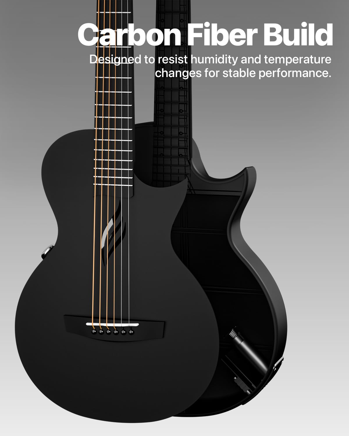 Carbon Fiber 35-Inch Smart Acoustic-Electric Travel Guitar T52039