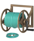 Wall Mounted Metal Garden Hose Reel Holds 125 ft Z705