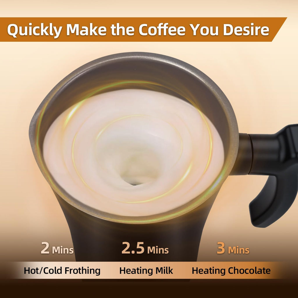 4-in-1 Electric Milk Frother, 350ml Black M932