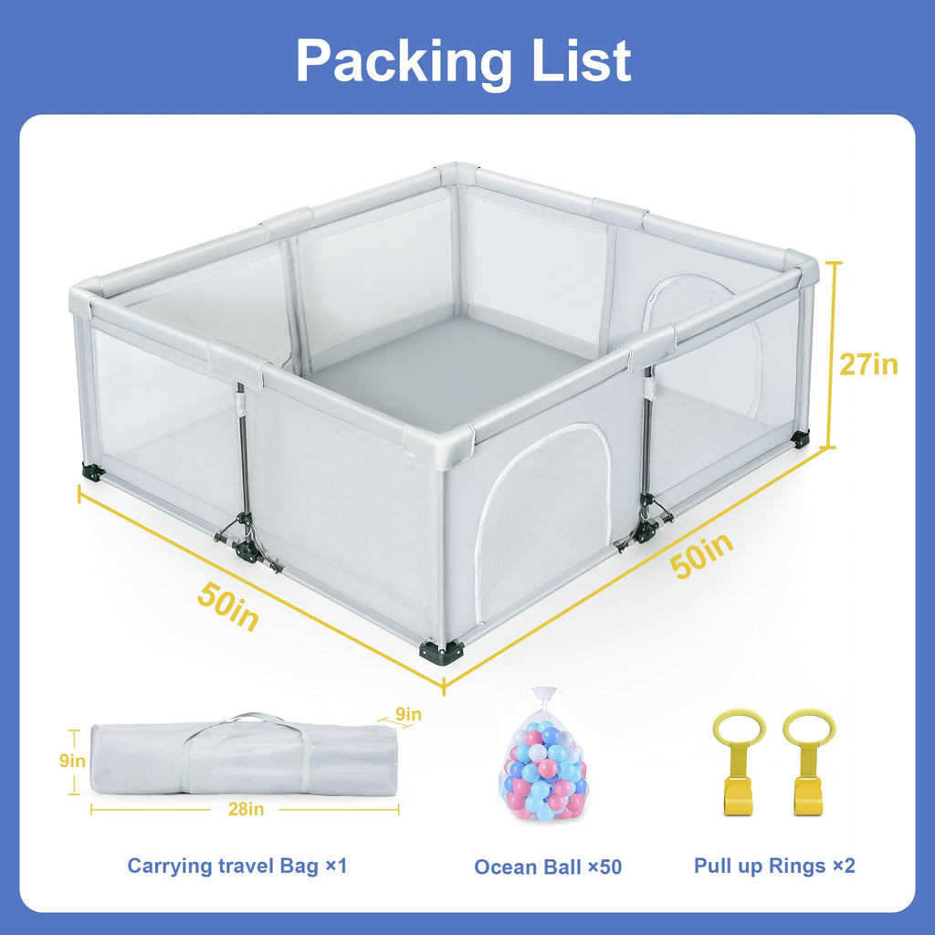 Foldable Baby Playpen D8036