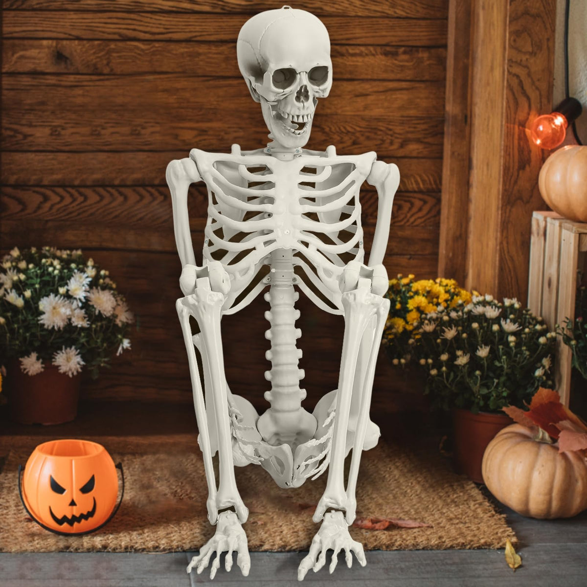 5.4FT Poseable Skeleton with Movable Joints S8761