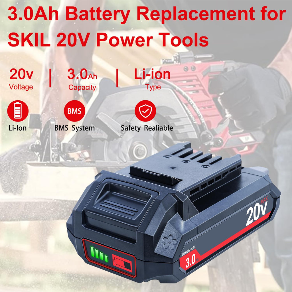 20V 3000mAh Lithium-Ion Battery 2 Packs R4147