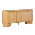 70 Inch White Oak Wood Sideboard TV Stand with Storage W413
