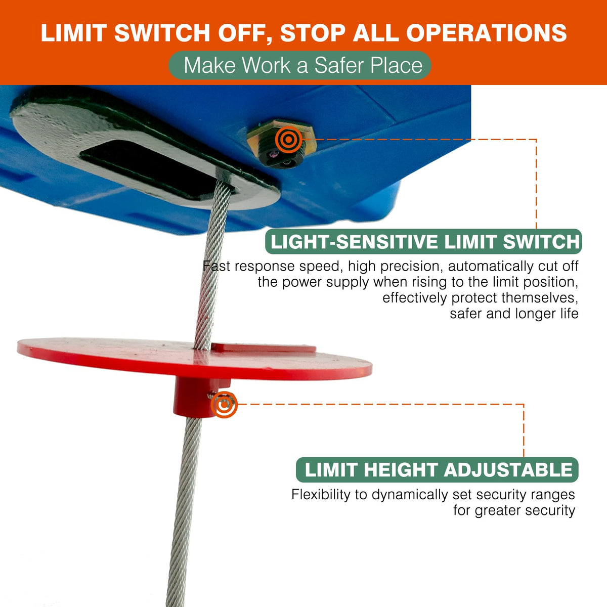 1500lb Portable Electric Hoist Winch X774