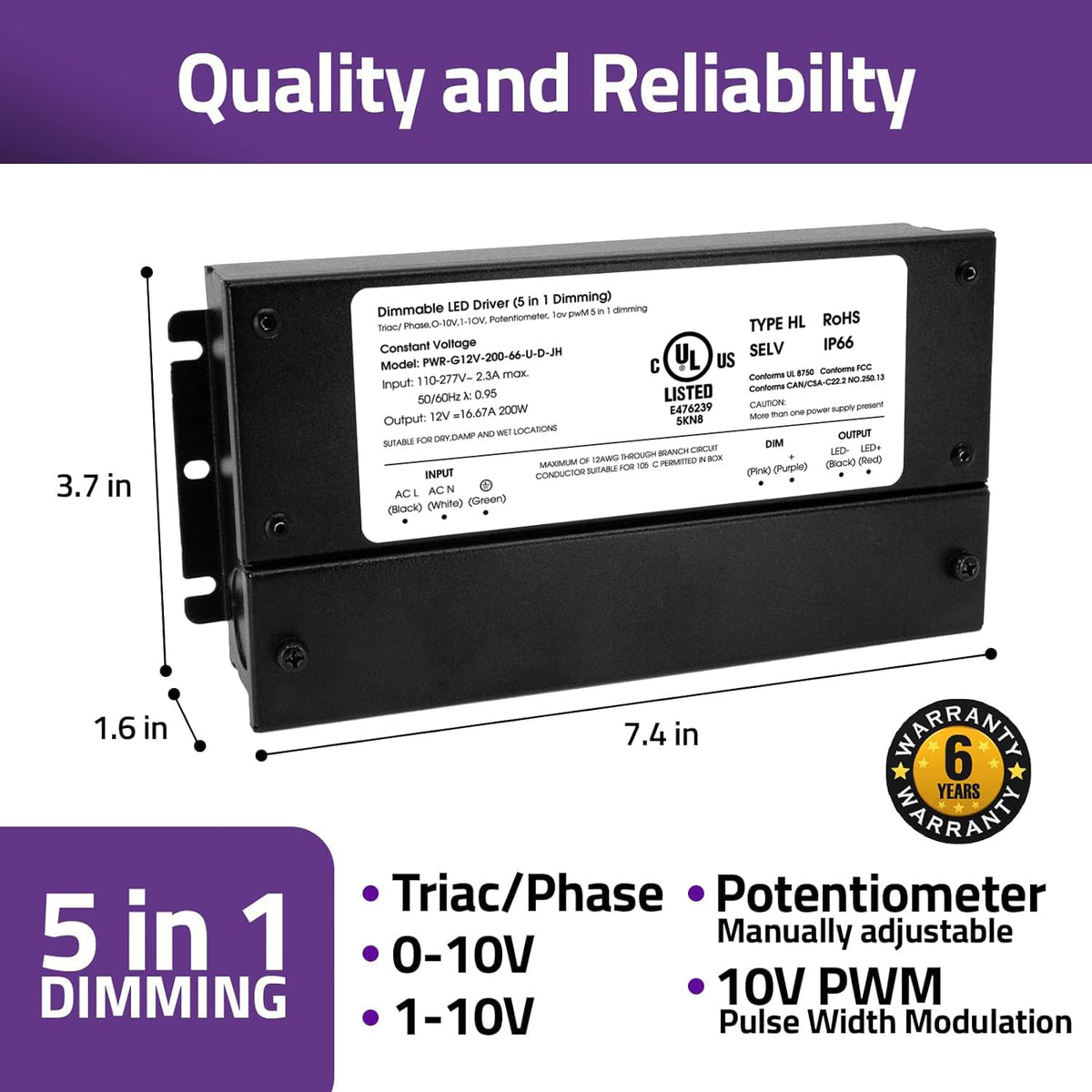 200W Dimmable LED Driver G28802