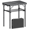 2 FT Folding Camping Table with 3 Adjustable Height L505