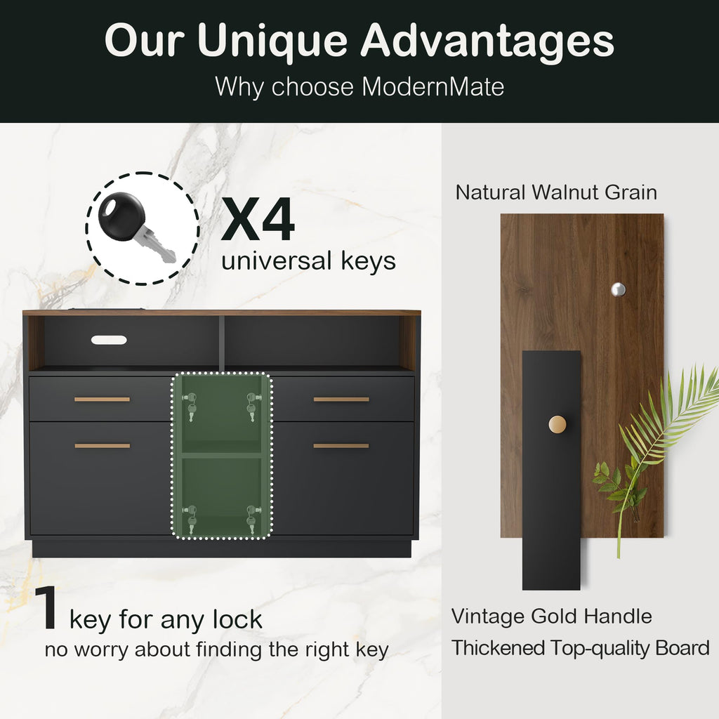 4 Drawer File Cabinet with Lock F28366