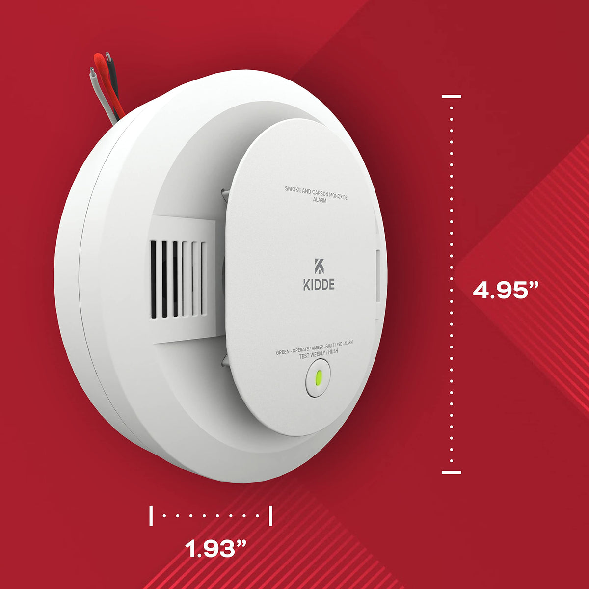 Hardwired Smoke & Carbon Monoxide Detector with Battery Backup, 2 Pack F4141