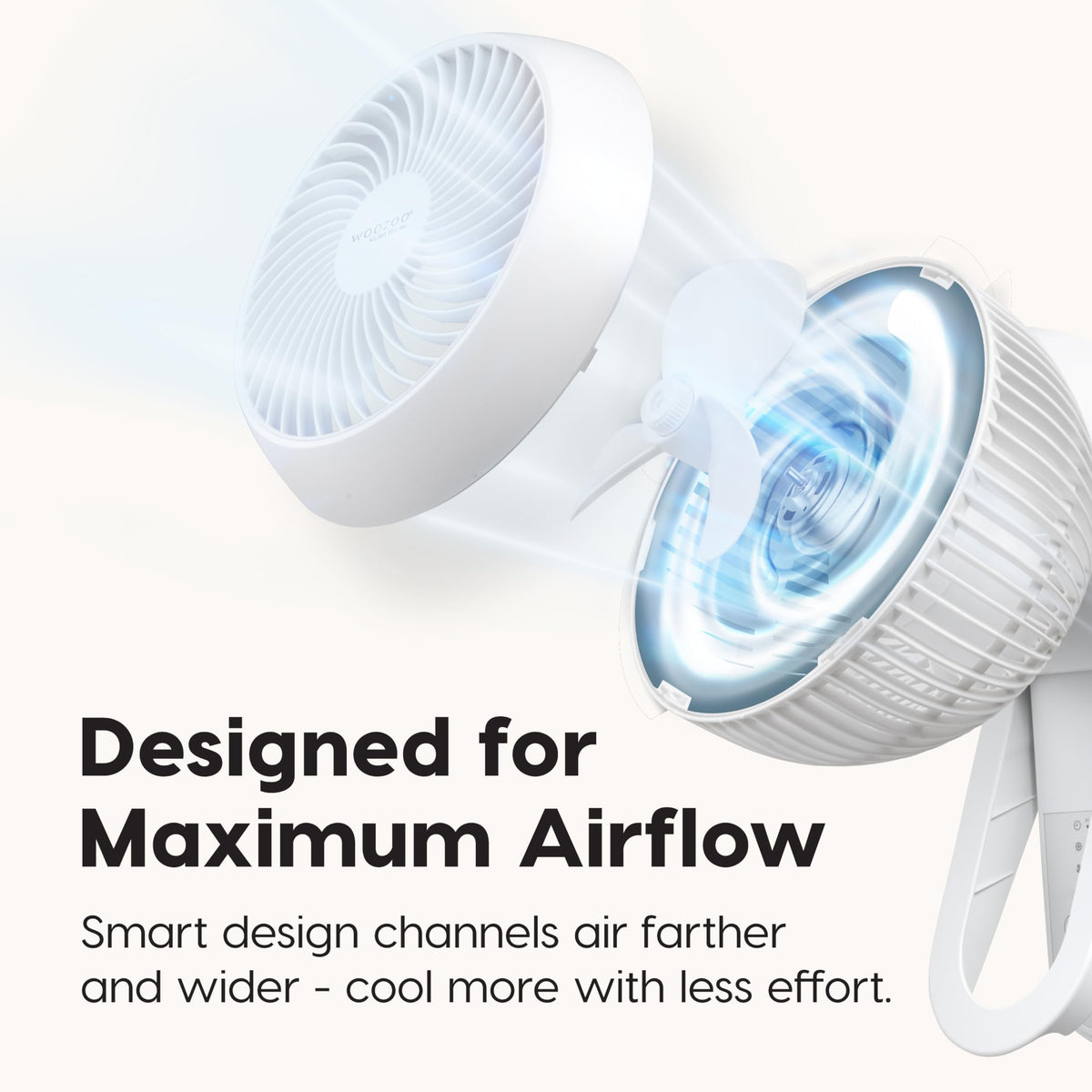 Wall Mount Fan with Remote, 360° Oscillation, 3 Speeds, White V139