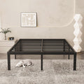 Queen Size 18 Inch Metal Platform Bed Frame Black D976
