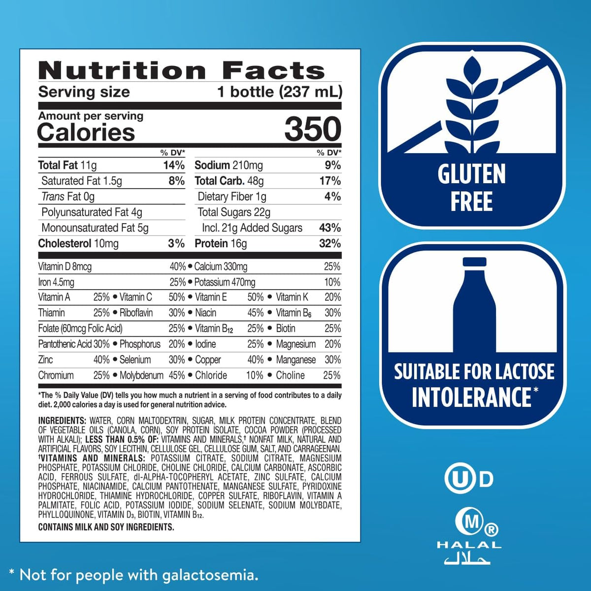 Milk Chocolate Nutrition Shake, 24 Pack I3068