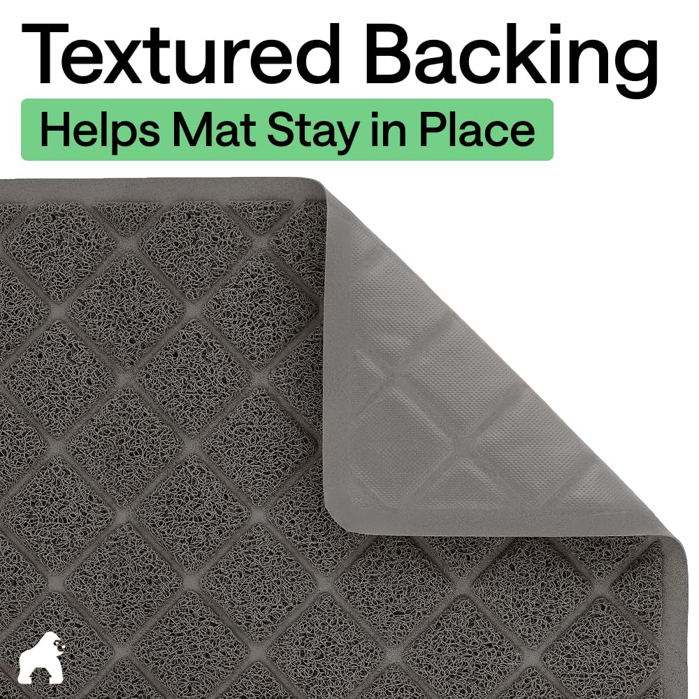 Coiled Mesh Cat Litter Box Mat 30x20 Charcoal E58462
