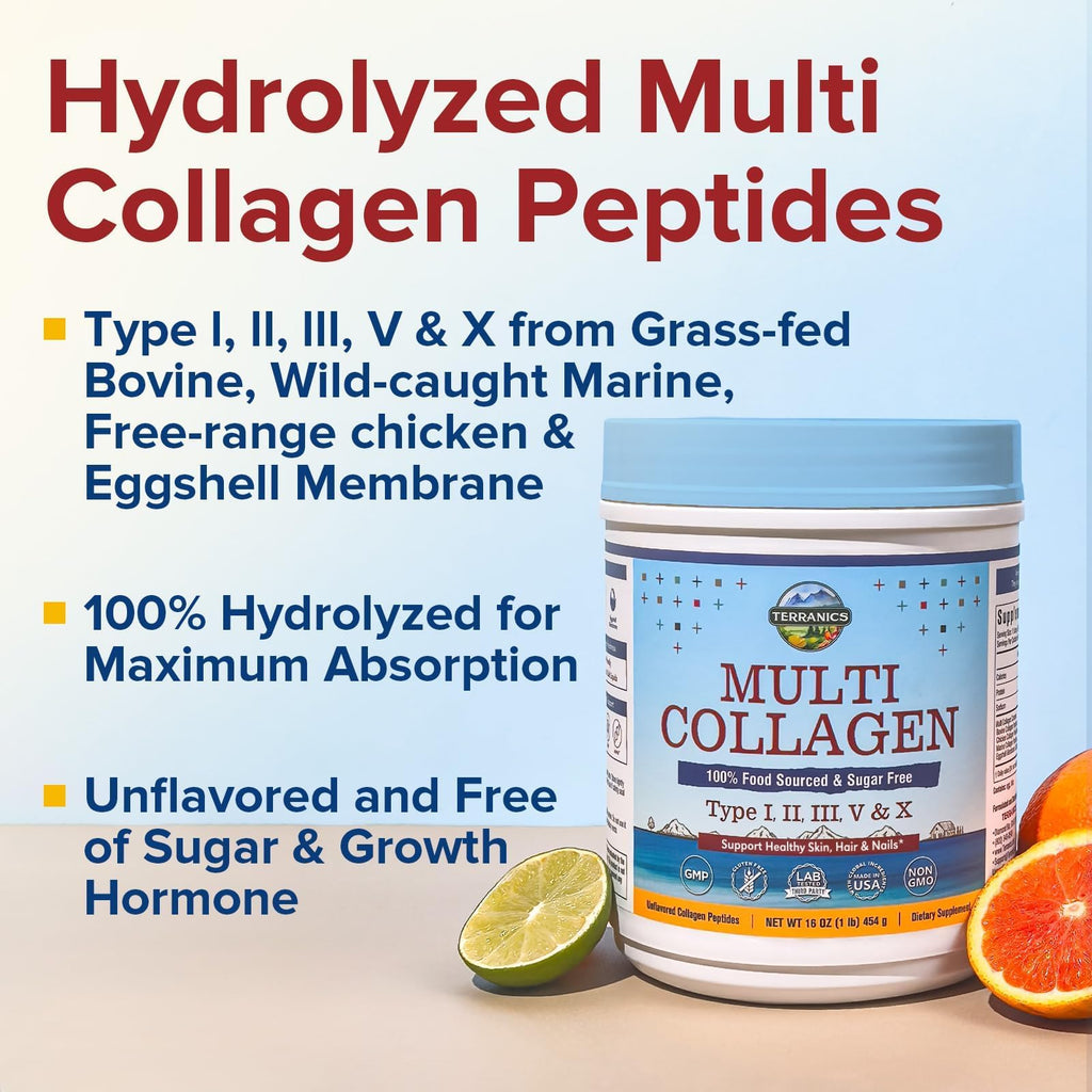 Multi Collagen Peptides Type I II III V X Hydrolyzed Collagen O428