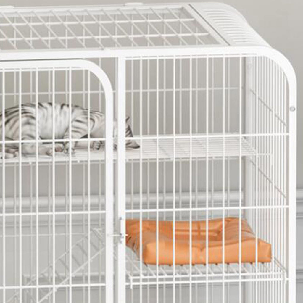 Large 3-Tier Metal Wire Cat Cage with Hammock and Casters C63227
