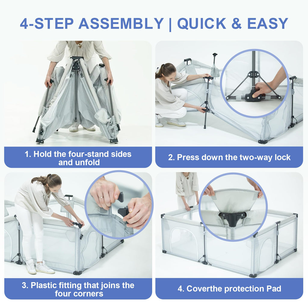 Foldable Baby Playpen D8036