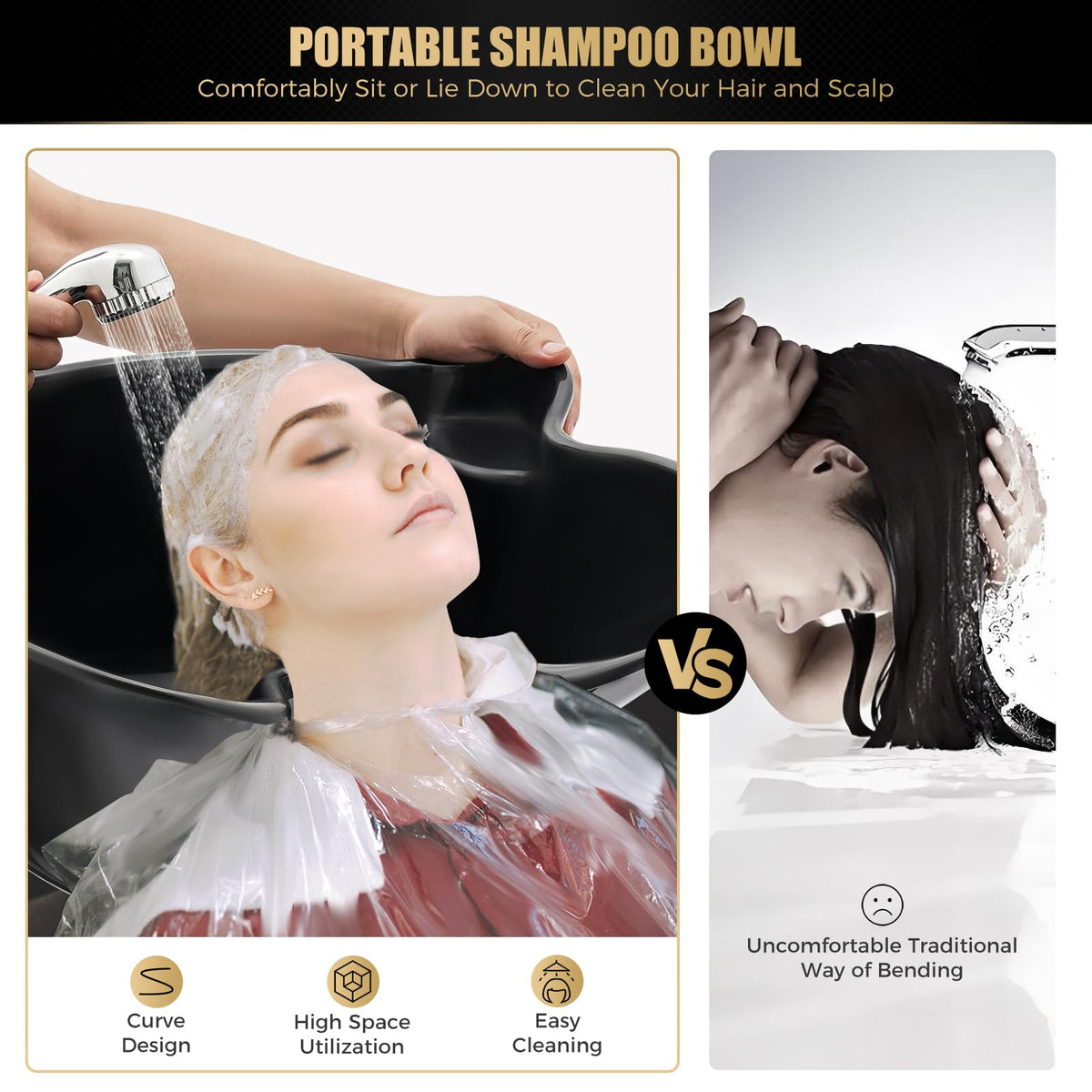 Portable Plastic Hair Washing Sink with Electric Pump J6355