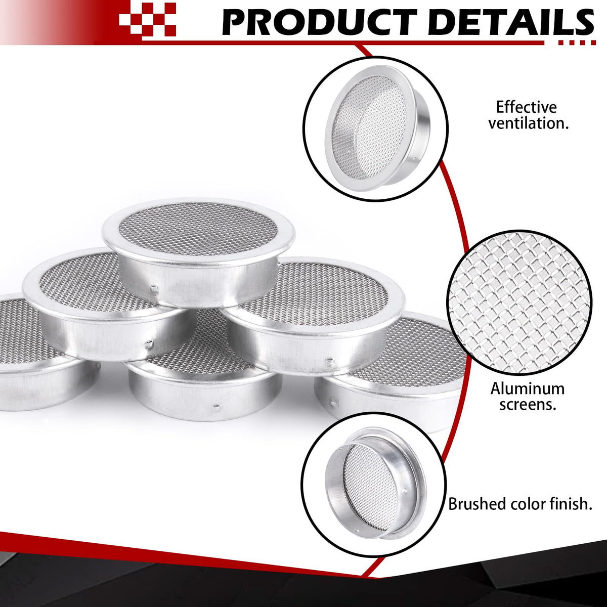 2-Inch Round Open Screen Vent 6 Pack I132794