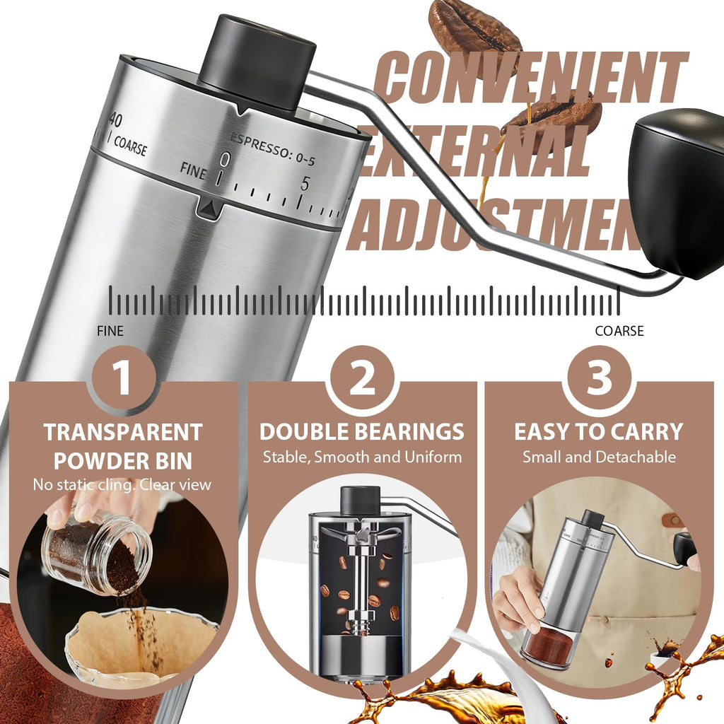 Manual Coffee Grinder, Ceramic Burr R143157