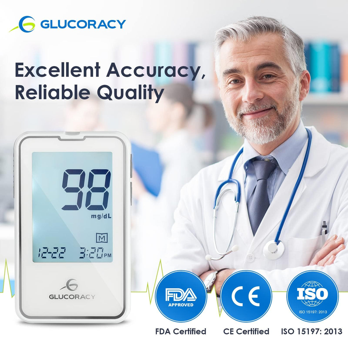 Blood Glucose Monitor Kit with 100 Test Strips P4306