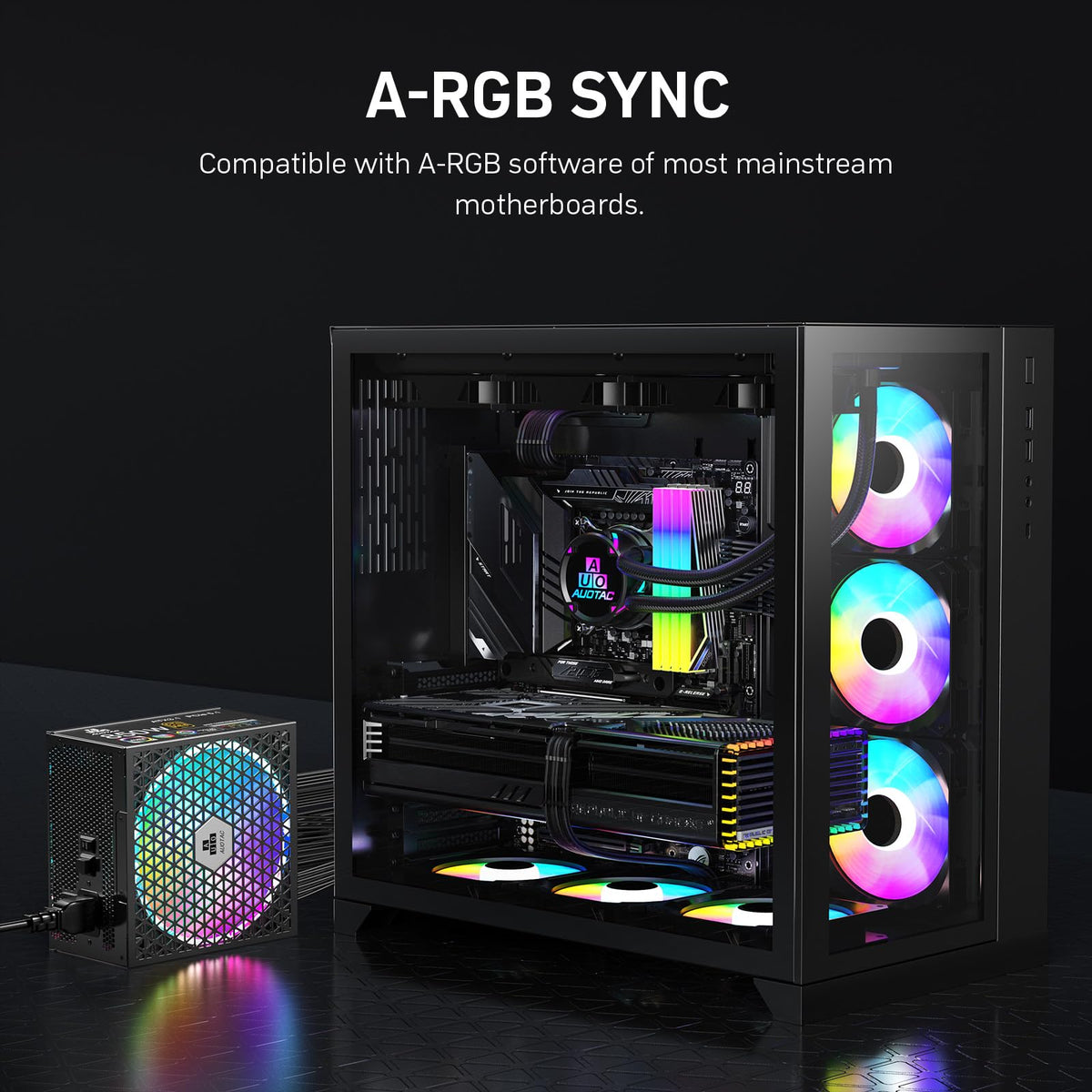 850W Fully Modular 80+ Gold ATX 3.1 Power Supply P408